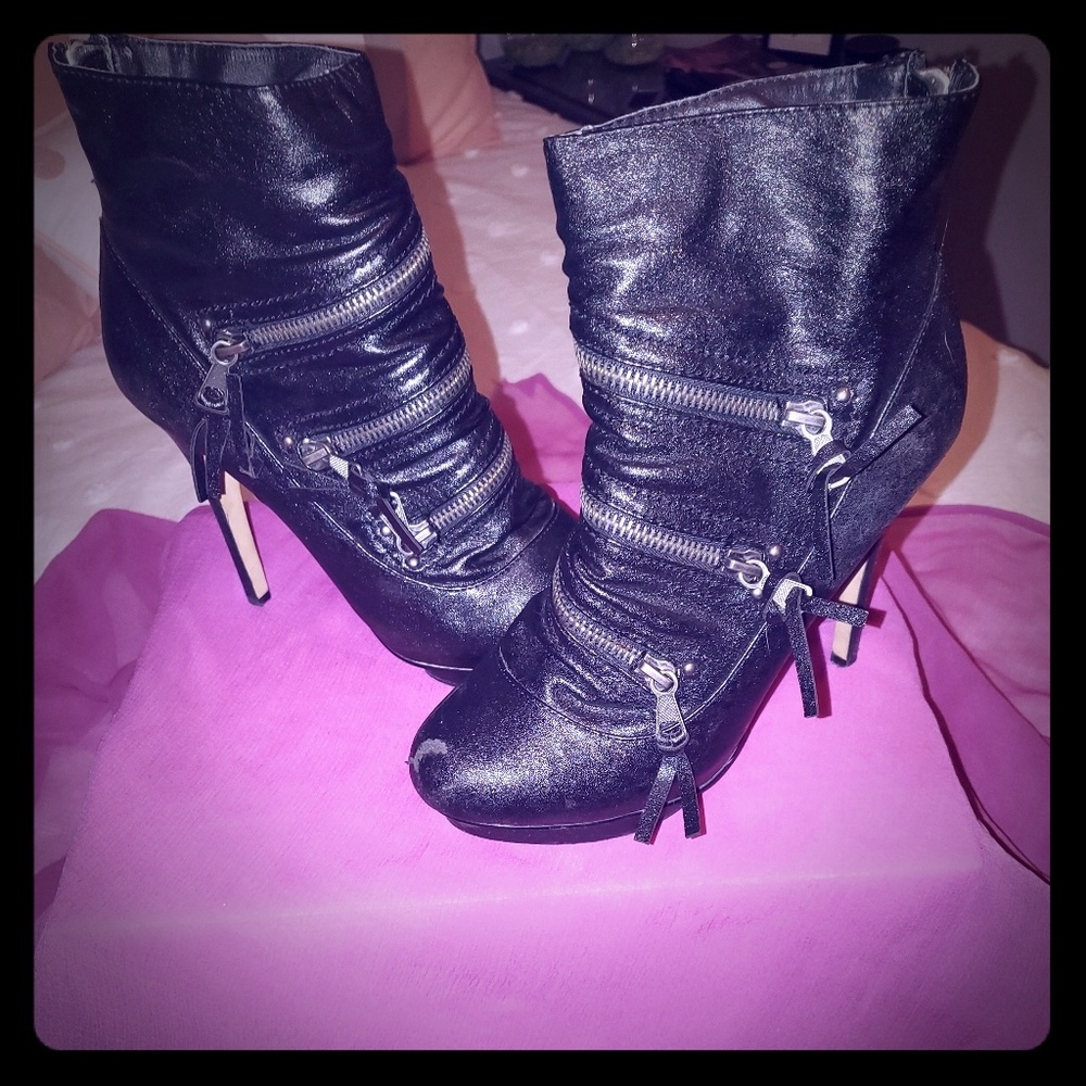 Used Black Ankle Booties